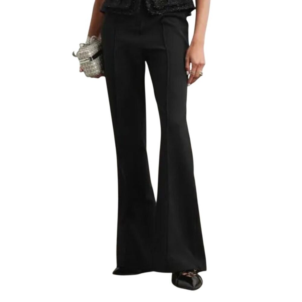 Self Portrait Tailored Flare Pants High Rise Classic Evening Minimalist Preppy 4